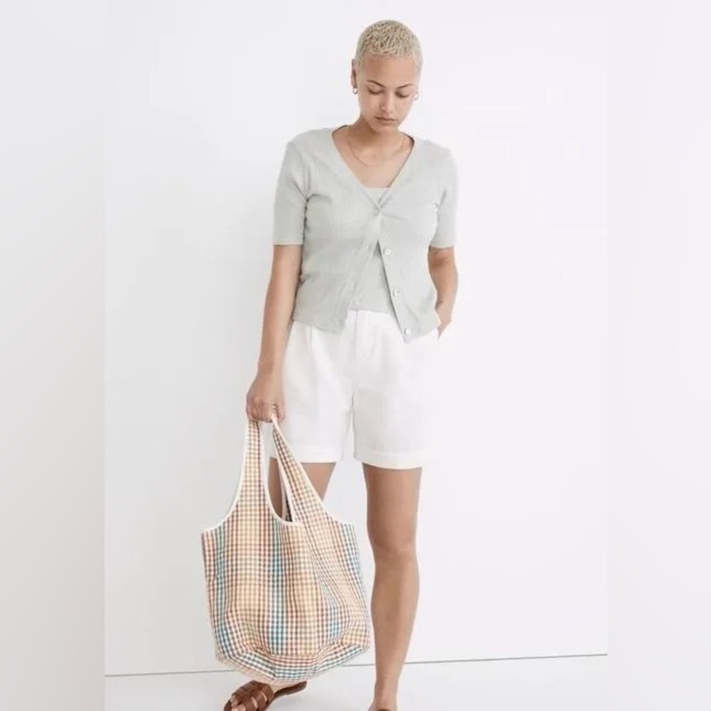 Madewell Women's Ribbed Cardigan And Tank Set - Sage